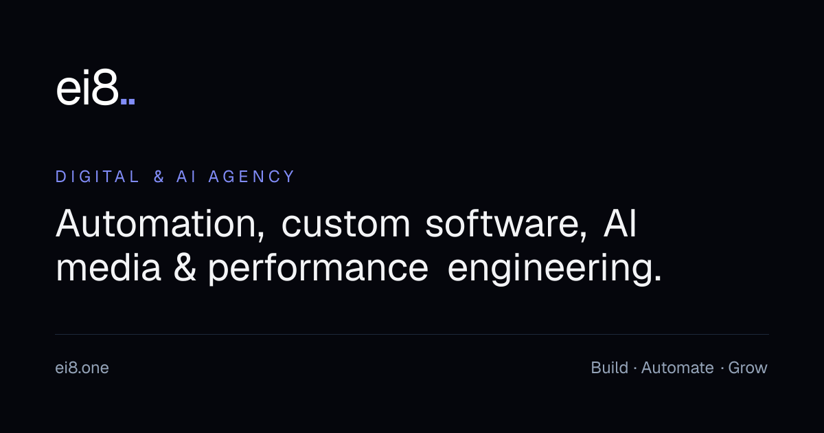 AI Automation & Digital Agency in Kerala and Dubai | ei8